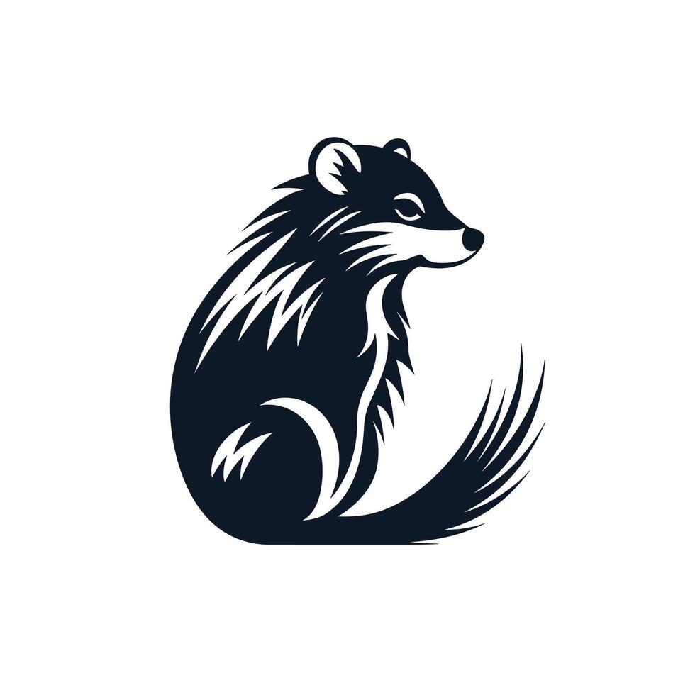 Stylized depiction of a fox with flowing fur, showcasing elegance and grace vector