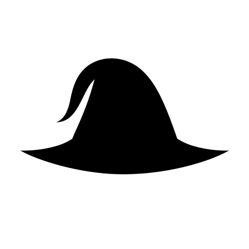 Classic witch hat silhouette design for Halloween decorations and costumes vector