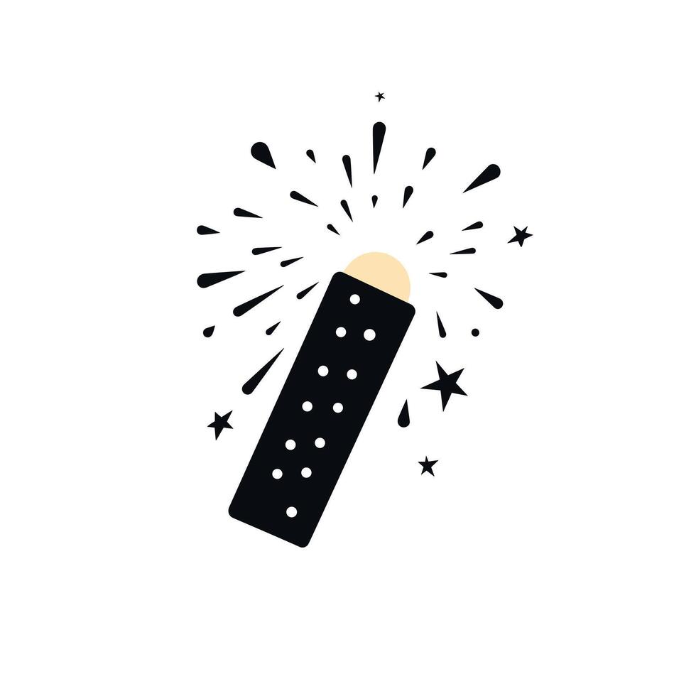 Colorful firework sparkler illuminating the night sky during a festive celebration event vector