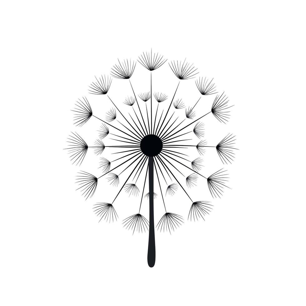 Delicate dandelion seed head captures the essence of nature's beauty and simplicity vector
