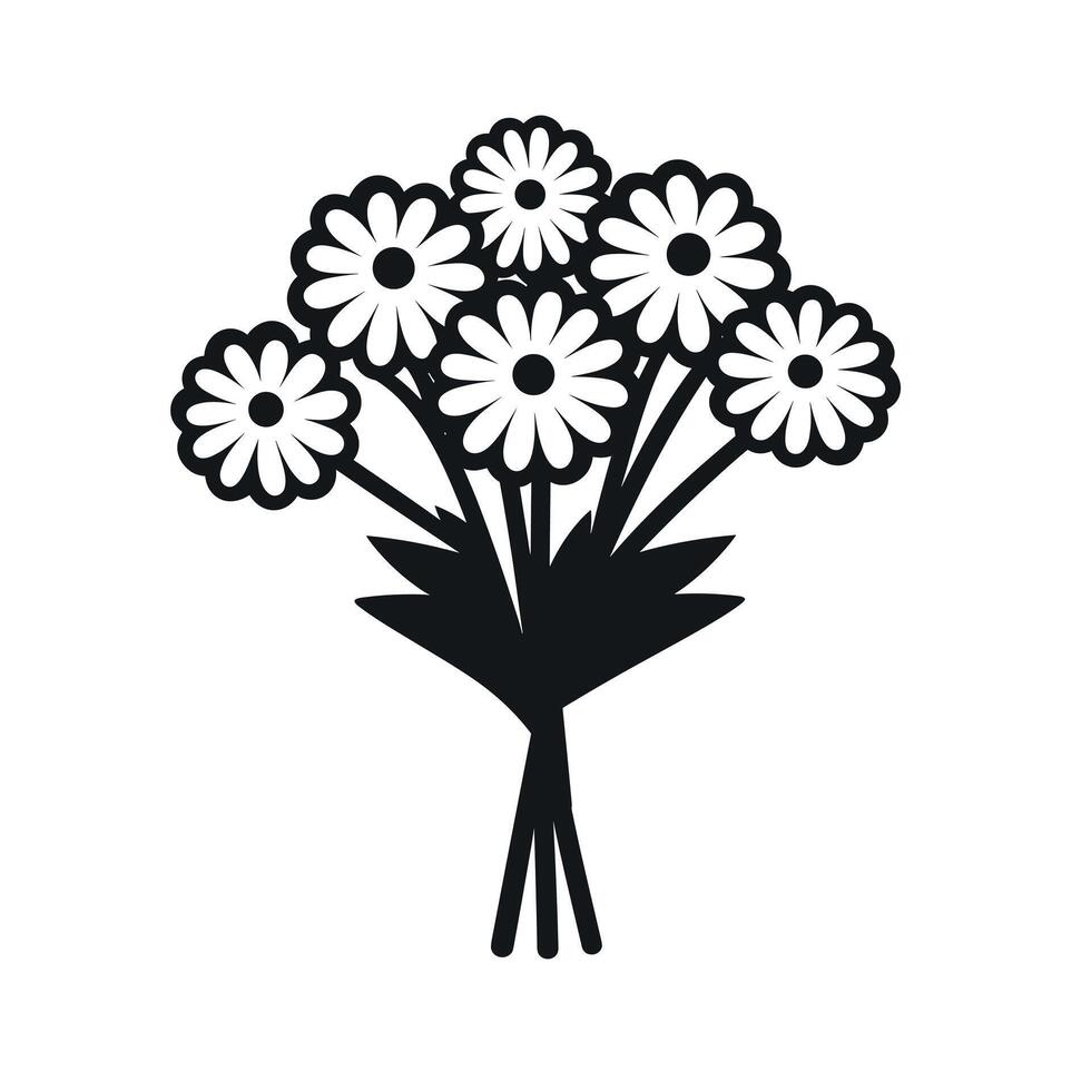 Bouquet of flowers arranged beautifully with simplicity and elegance vector