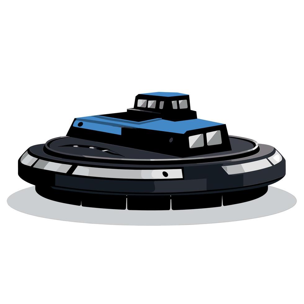 Unique futuristic hovercraft design suited for urban transportation and leisure activities vector