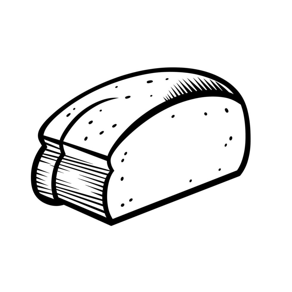 Freshly baked loaf of bread with a smooth crust and soft interior displayed on a simple surface vector