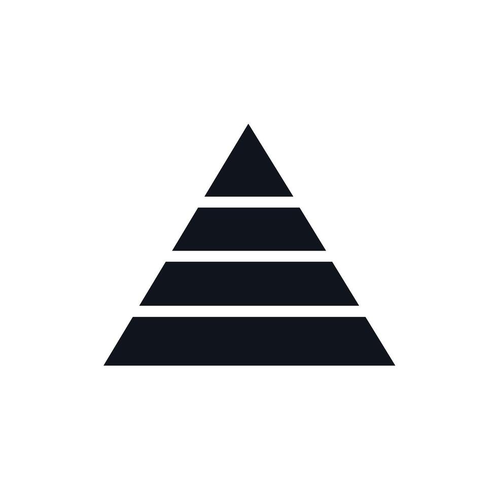 Graphic representation of a layered pyramid structure for business or hierarchy concepts vector
