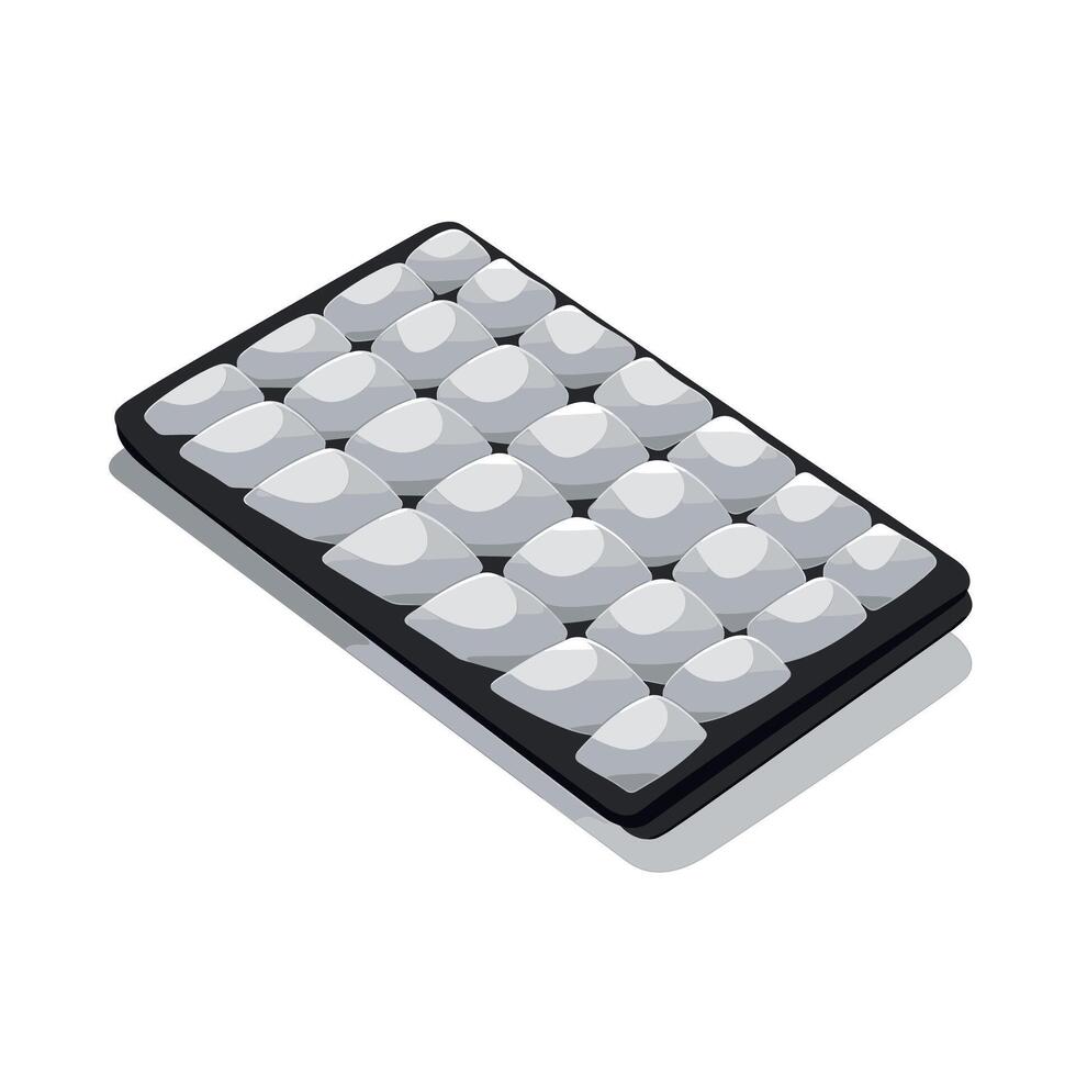 Unique keyboard design featuring circular keys in a modern layout vector
