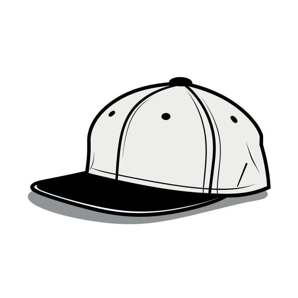 Stylish black and white cap design used for fashion and casual wear vector
