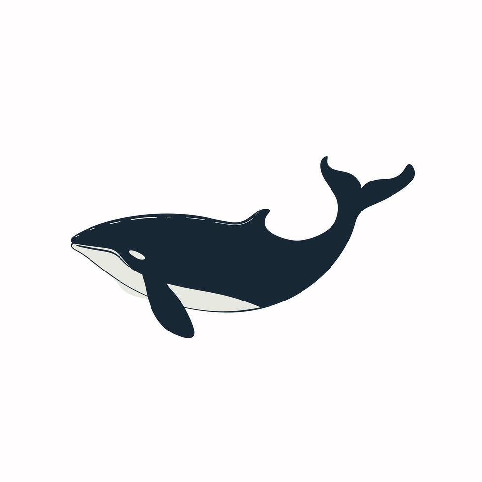 Illustrative depiction of a whale swimming gracefully in the ocean depths vector