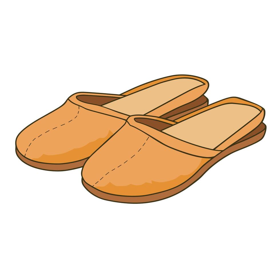 Comfortable slip-on shoes made of soft material for casual wear vector