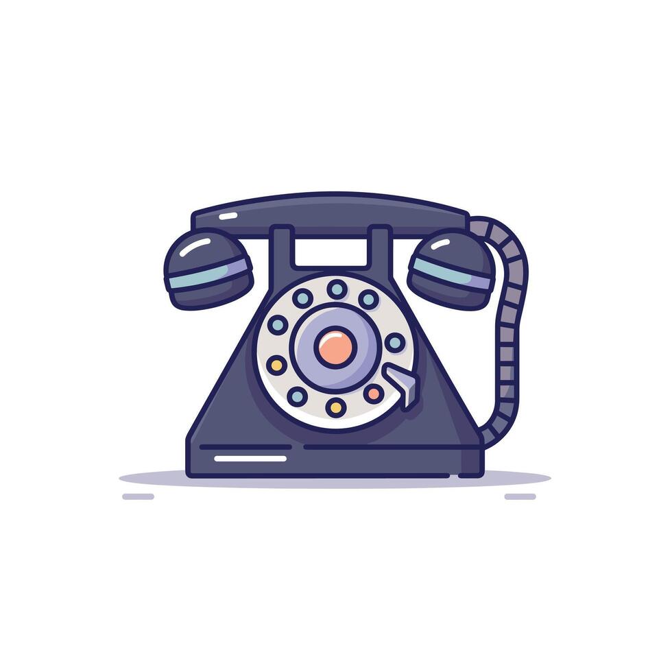 Vintage rotary telephone on a simple background with a timeless charm vector