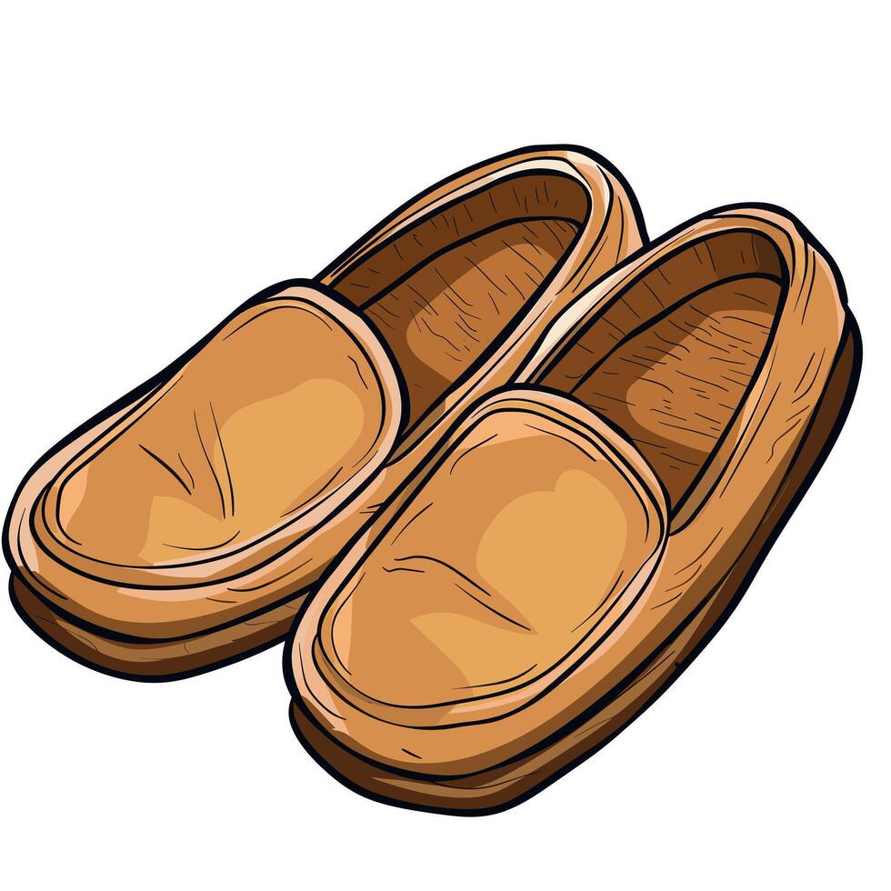 Comfortable slip-on shoes resting on a flat surface highlighting a relaxed style choice vector