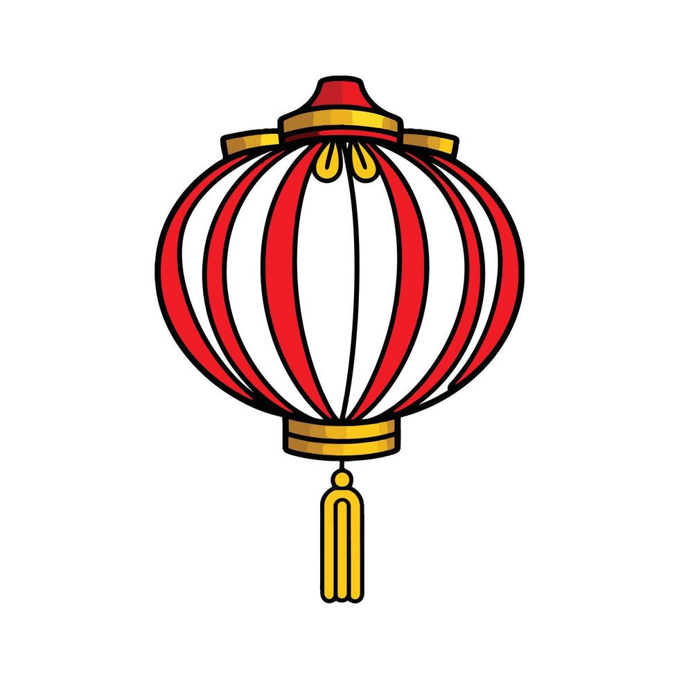 Chinese lantern illustration vector