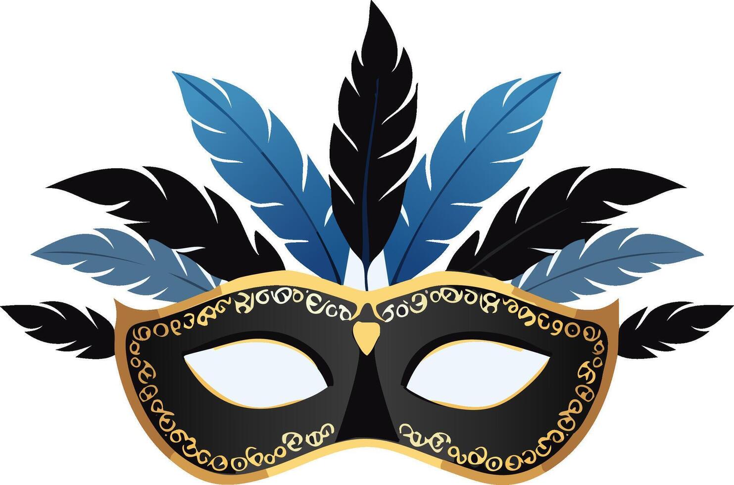black half face mask vector