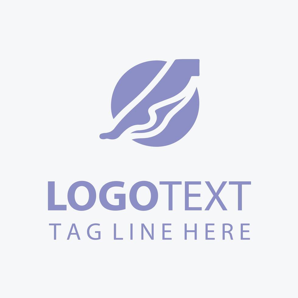 Green Foot print natural logo vector
