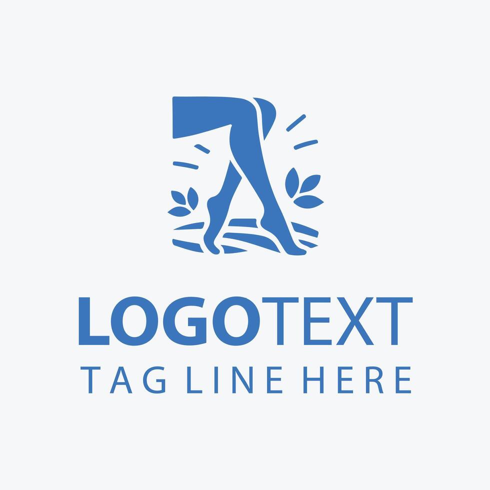 Leg Sprout natural logo vector