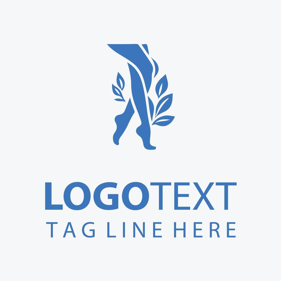 Organic Path leg natural logo vector