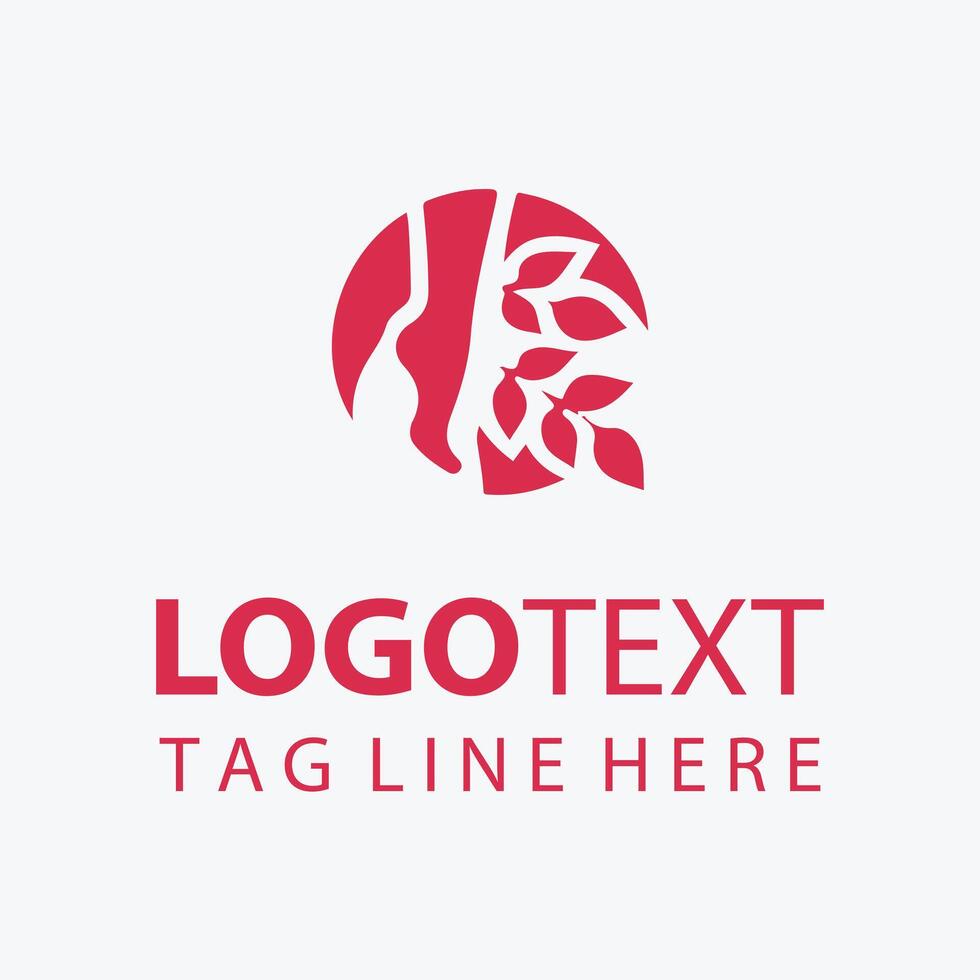 Pure Path leg natural logo vector
