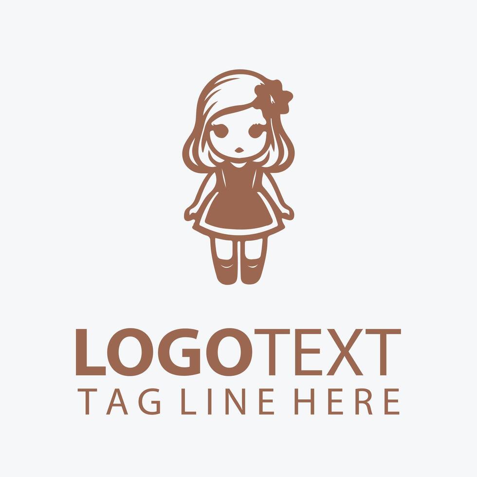 Mini Hug Baby Doll Logo vector