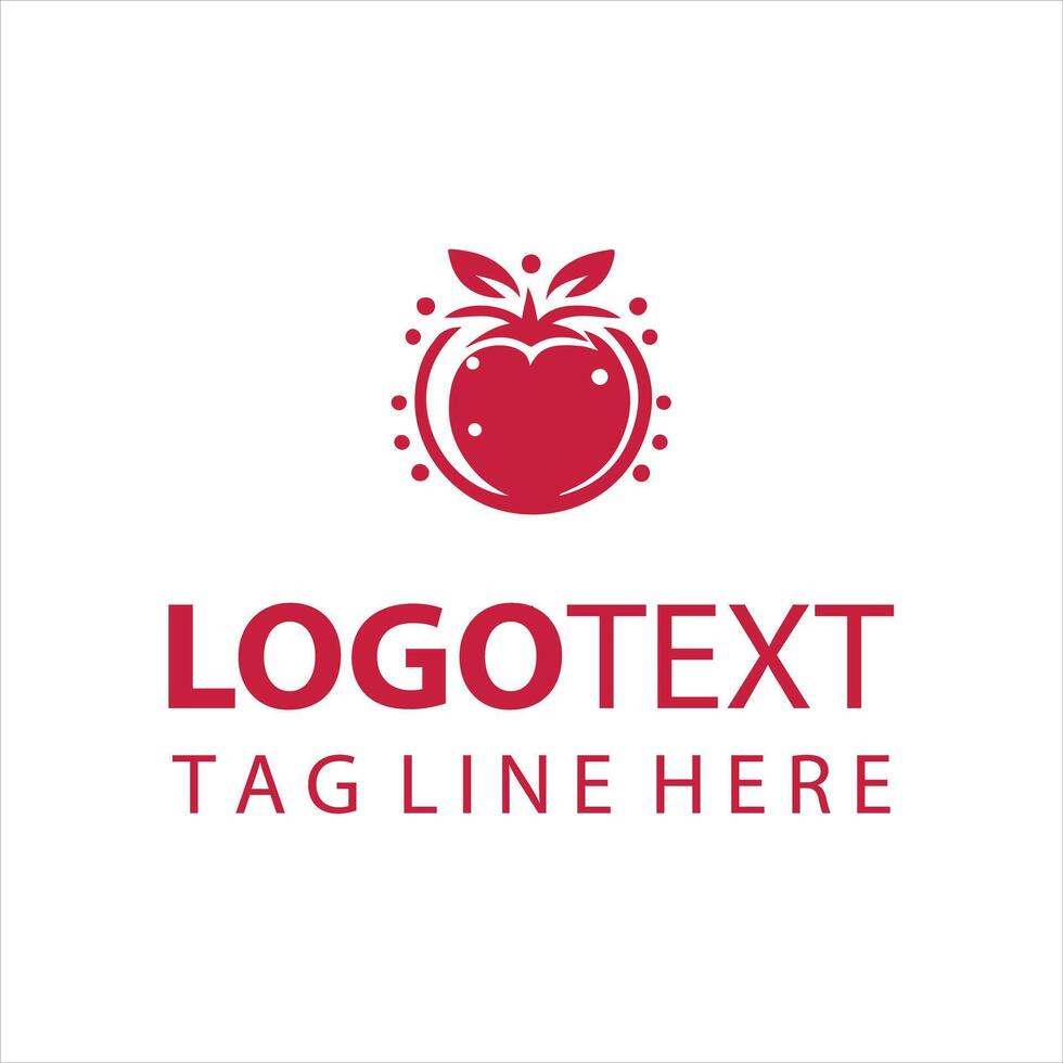 Crimson Ripe Tomato Logo vector