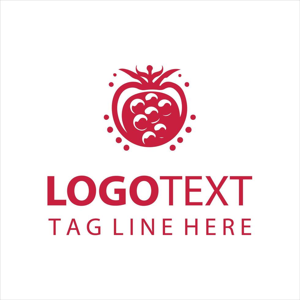 Red Vibe Tomato Logo vector