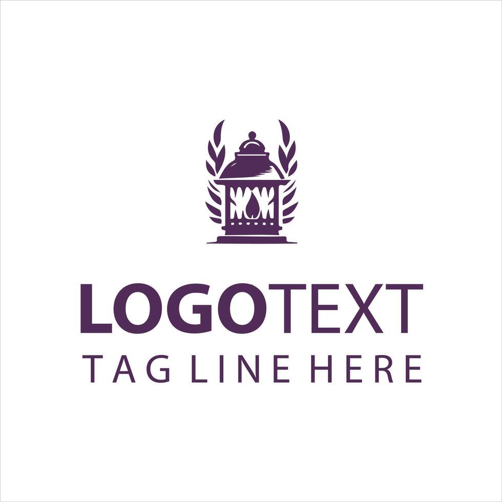 Glimmering Paths lantern logo vector