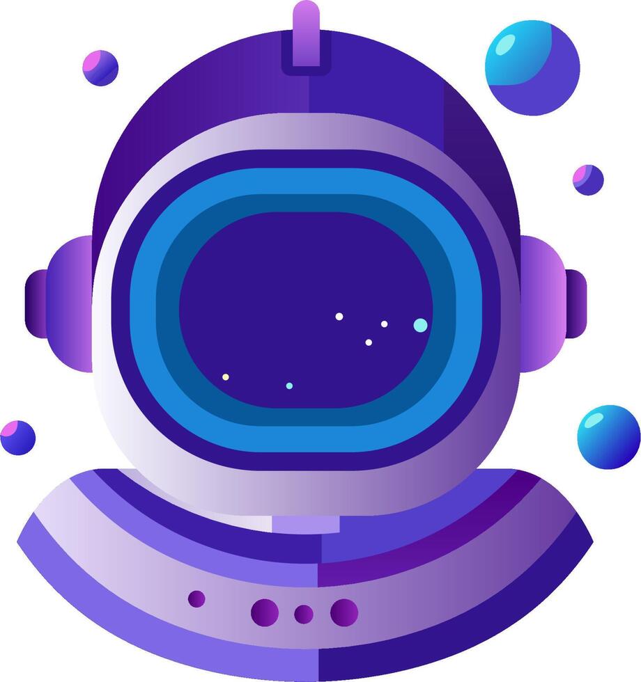 An astronaut helmet with bubbles around it vector