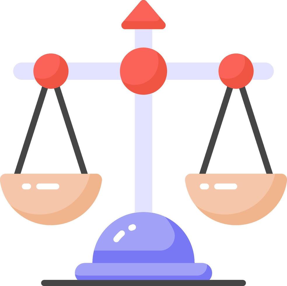 An illustration of a balance scale vector