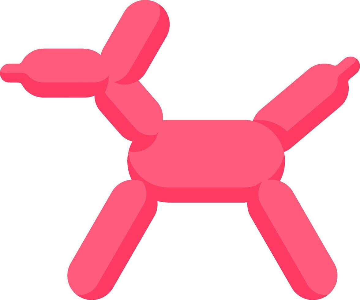 A pink balloon dog on a white background vector