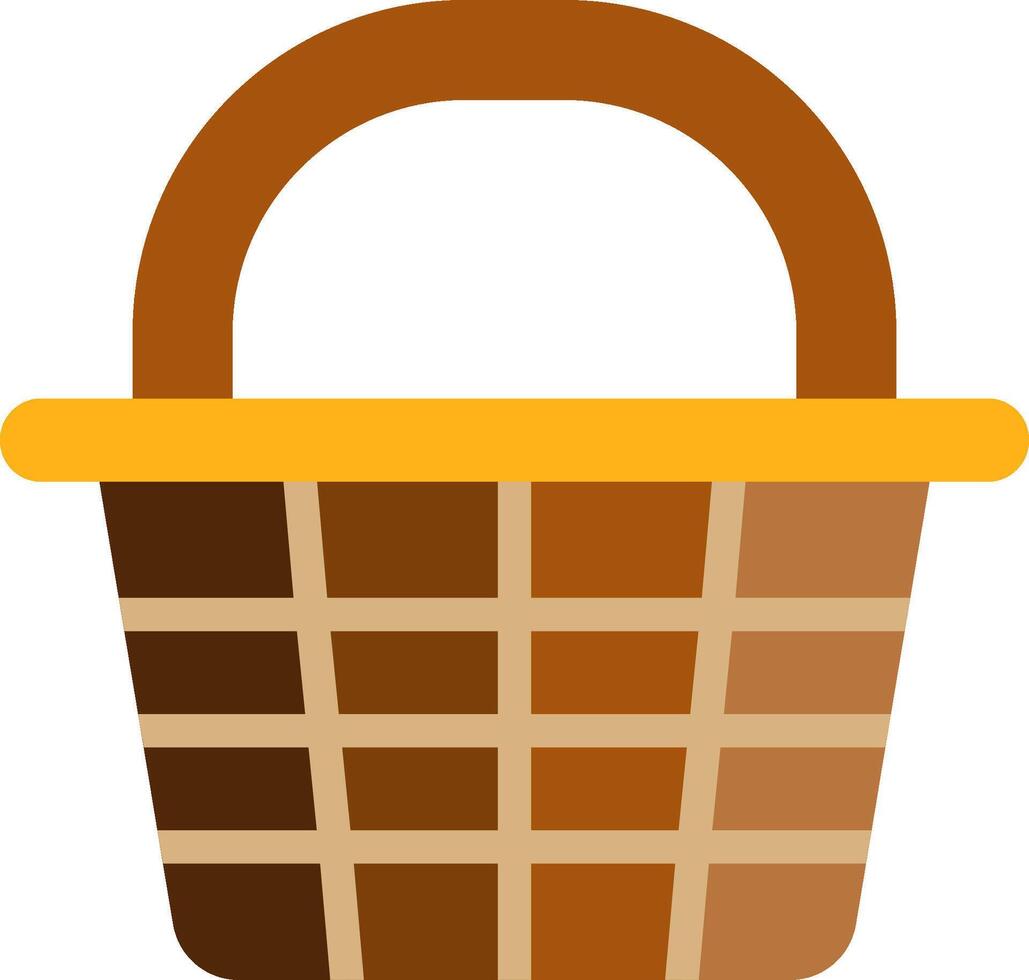 A basket with brown and white stripes vector