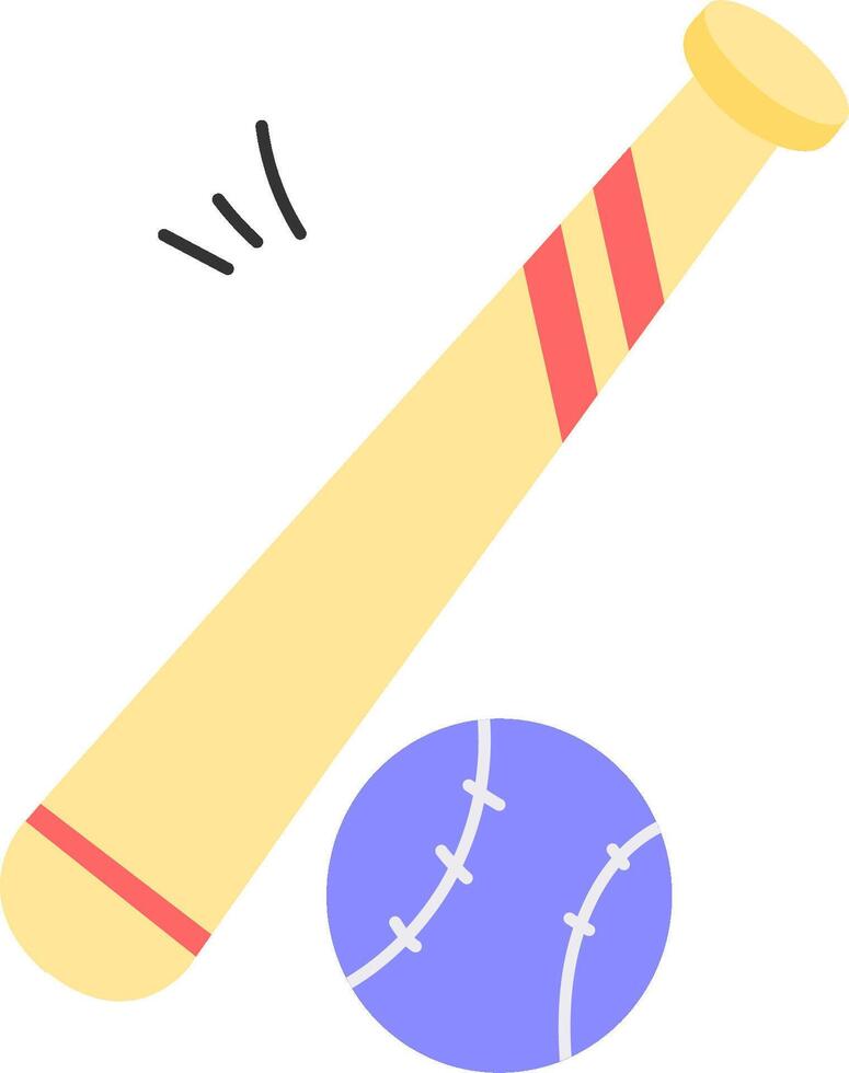 A baseball bat and a ball are next to each other vector