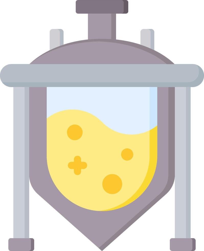 A yellow liquid in a beaker vector