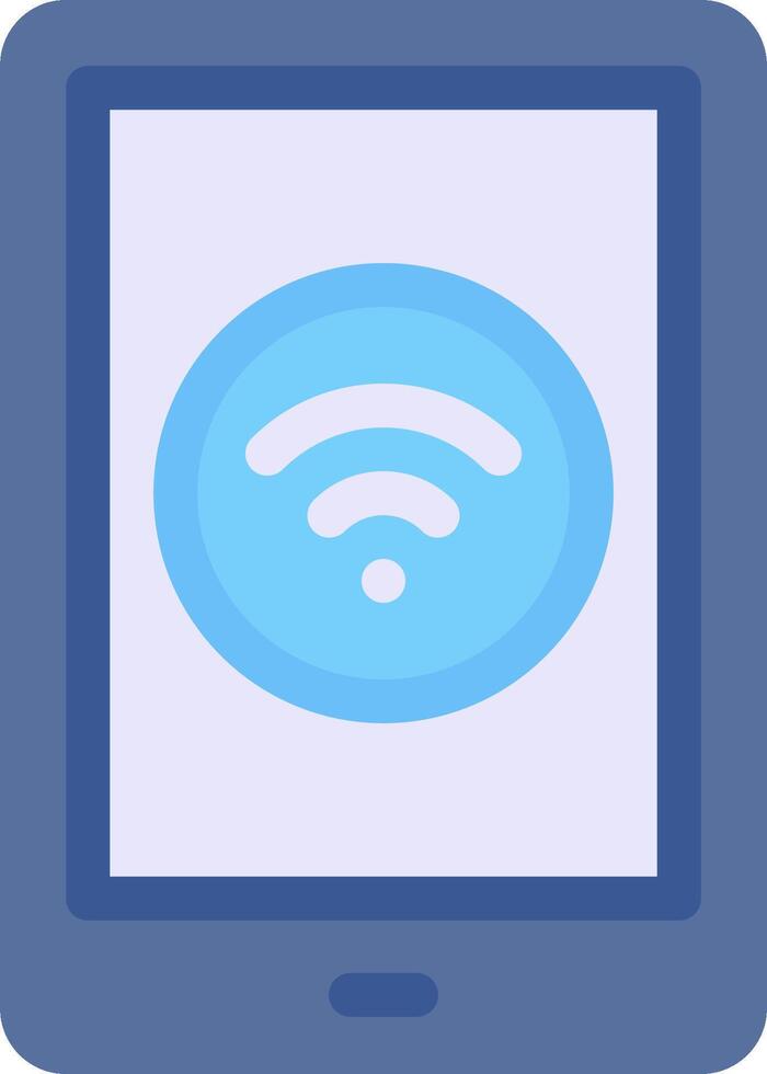 A tablet with a wifi icon on it vector