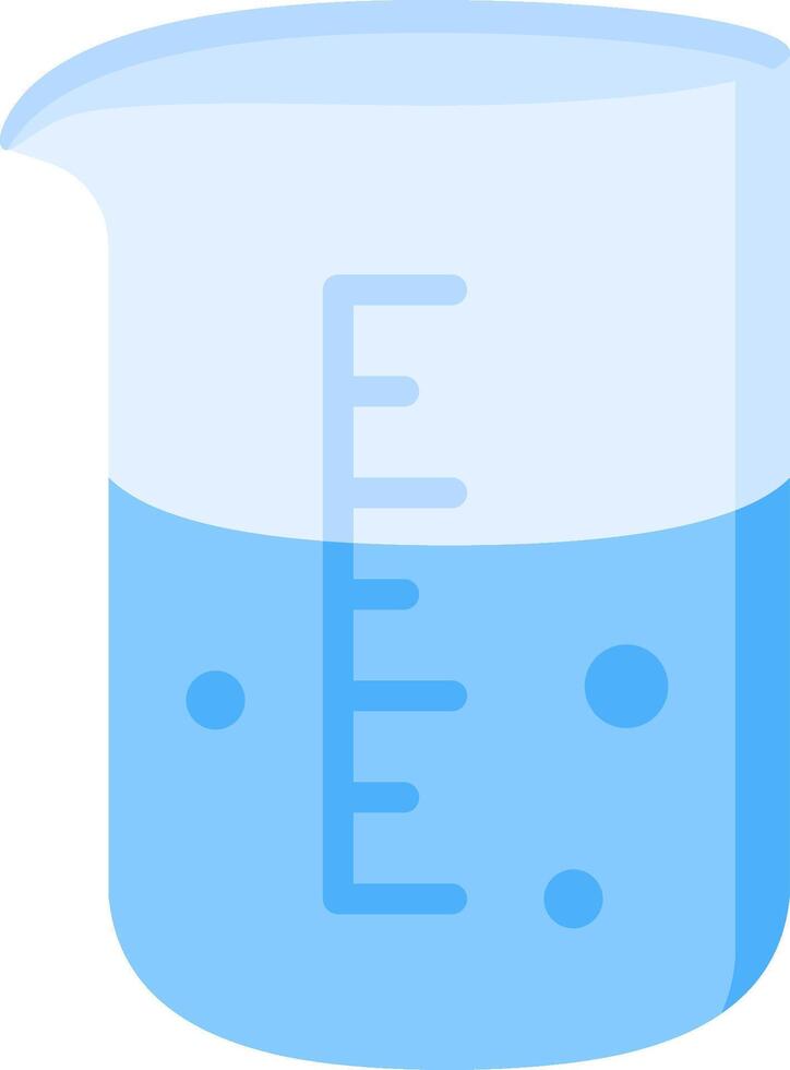 A beaker with liquid in it on a white background vector