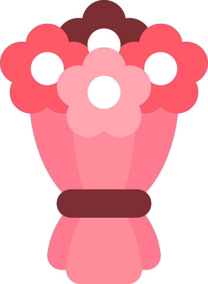 A bouquet of flowers is shown on a white background vector
