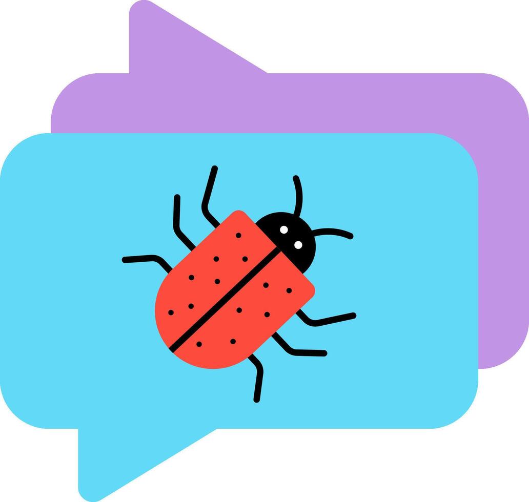 A ladybug is sitting in a speech bubble vector