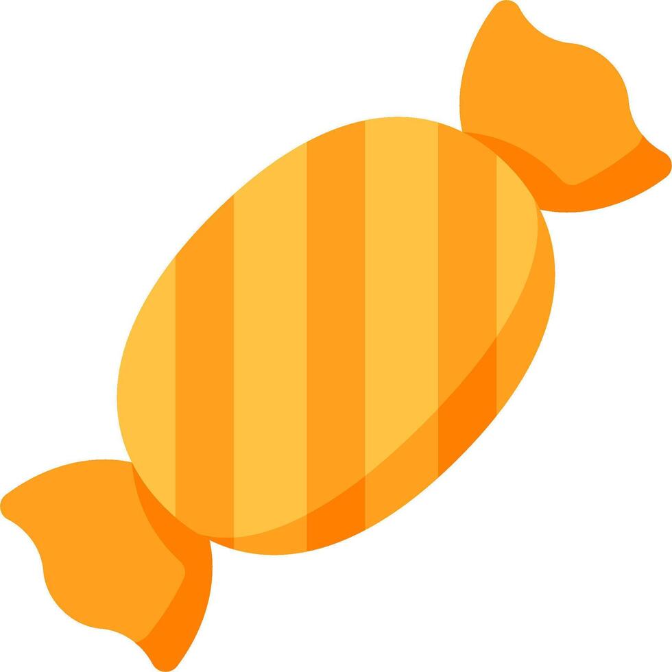 An orange candy candy on a white background vector