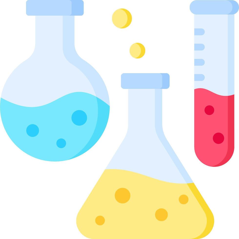 Science lab glassware illustration vector