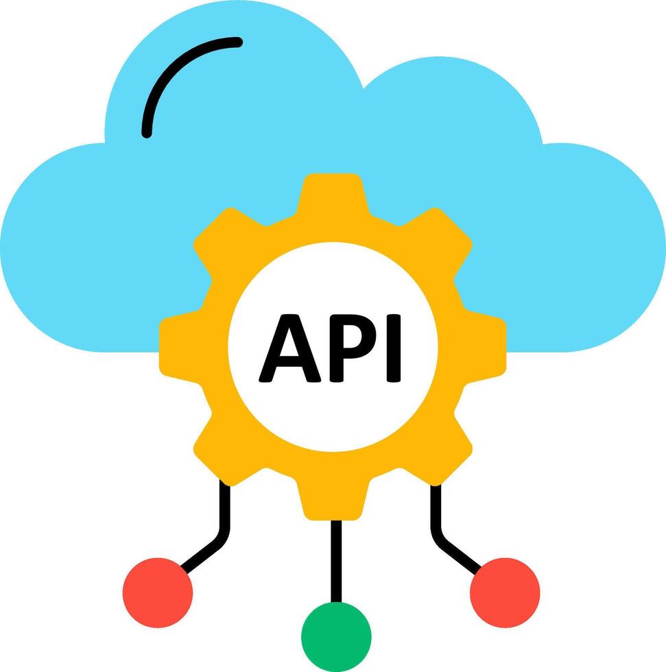 Api cloud computing vector