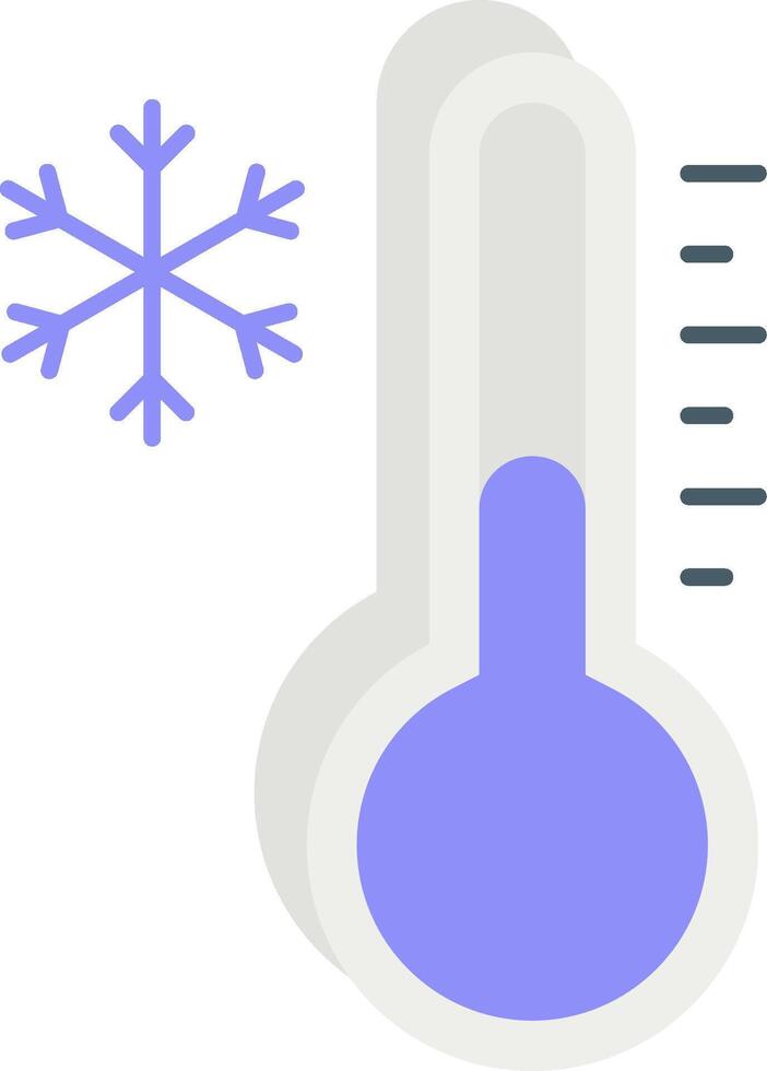 A thermometer with a snowflake on it vector
