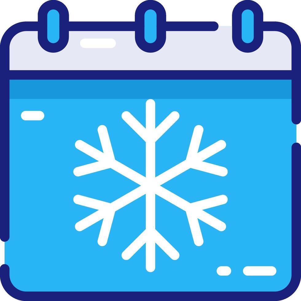 A calendar with a snowflake on it vector