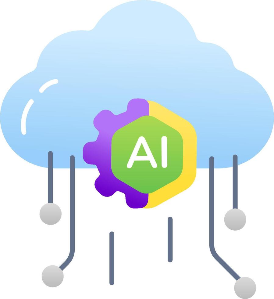 Ai cloud computing vector