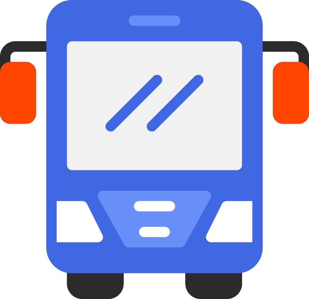 A blue bus with a red stripe on the side vector