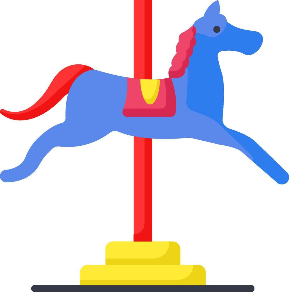 Carousel horse illustration vector