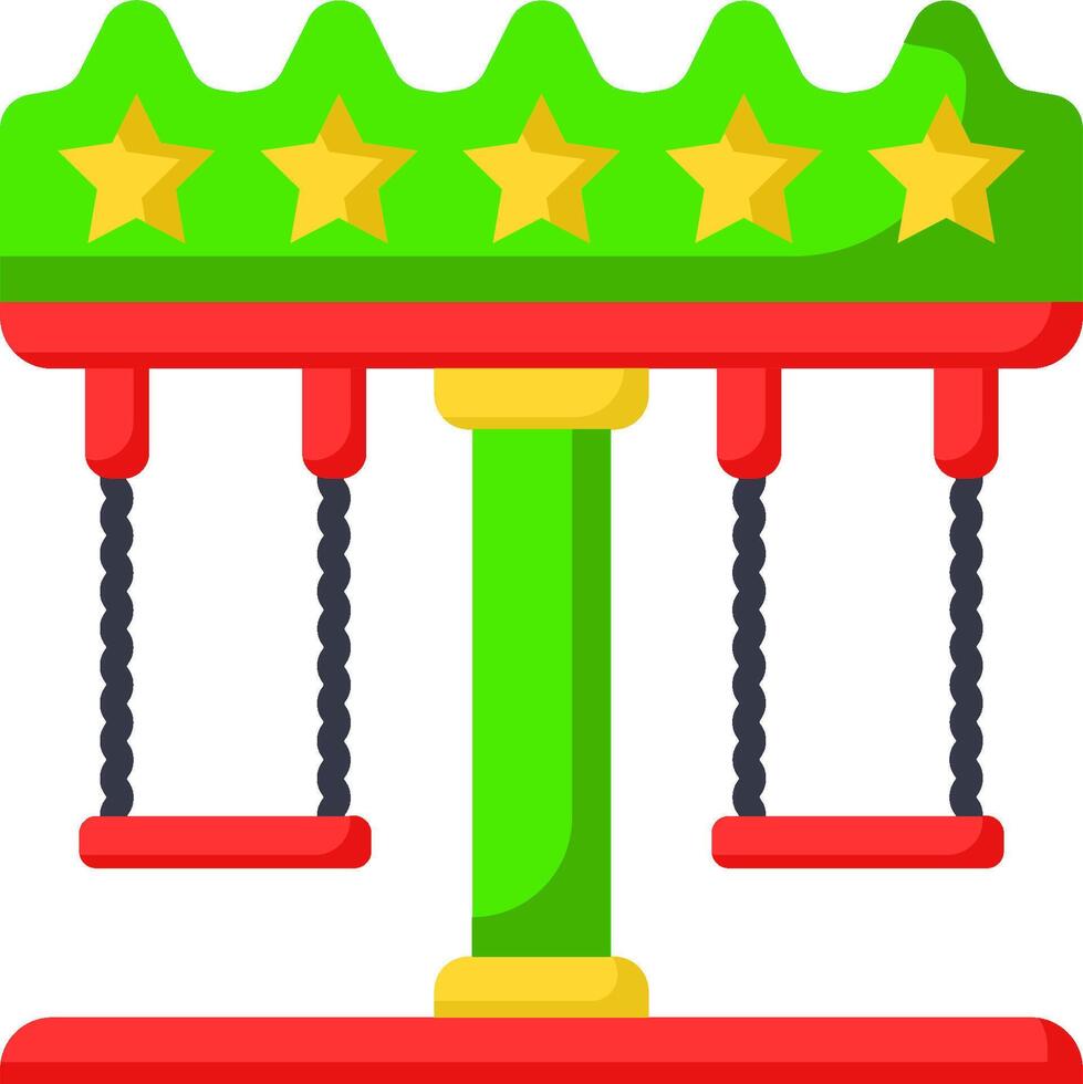 A swing with five stars on it vector