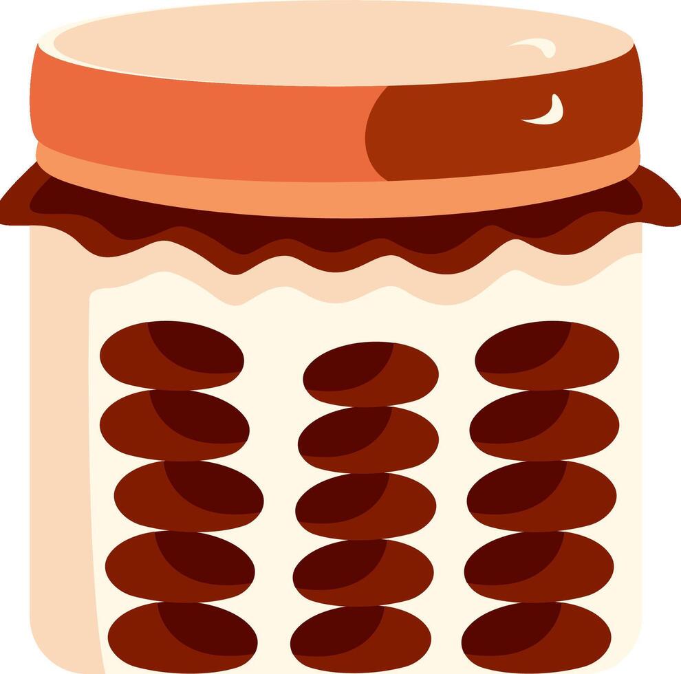 A jar of chocolate spread vector