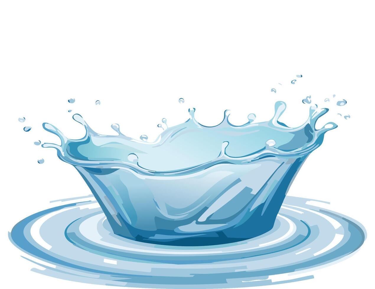 water splash isolated on white background vector