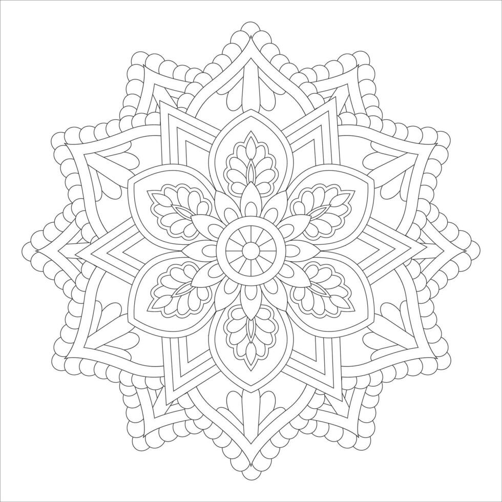 Mandala Coloring Book Art with a Focus on Oriental-Inspired Patterns for Adults Seeking Creative Outlets vector