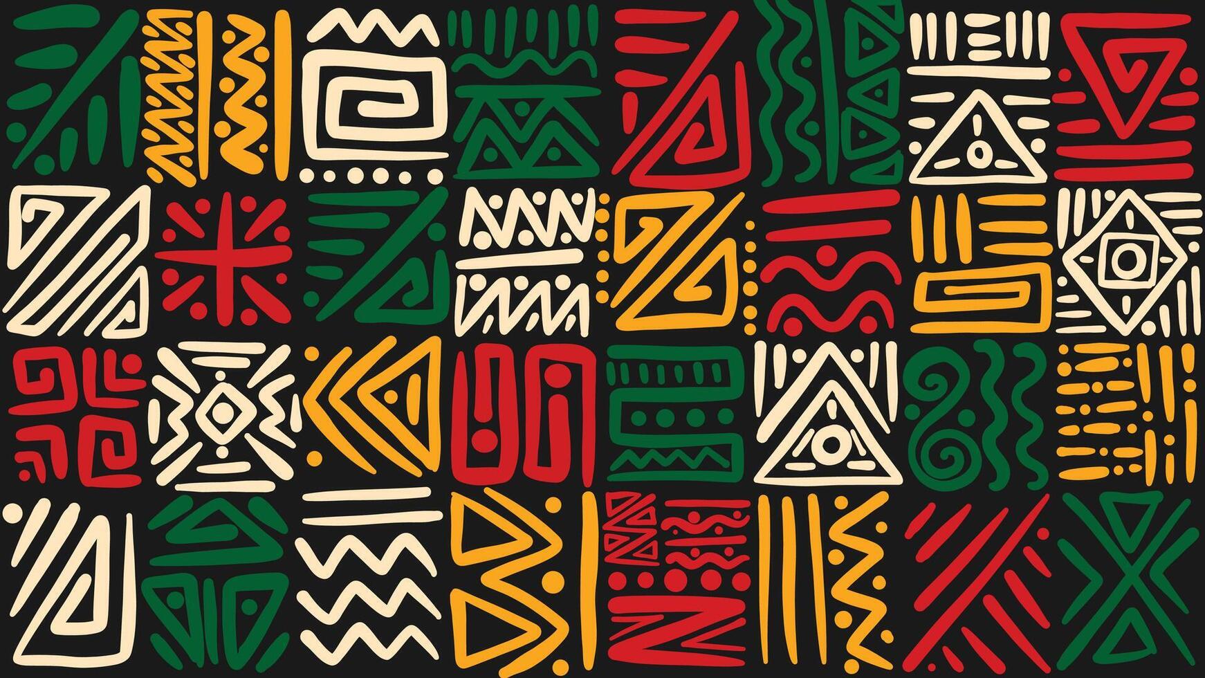 Hand drawn abstract african pattern ethnic background african style textile banner wallpaper wrapping vector