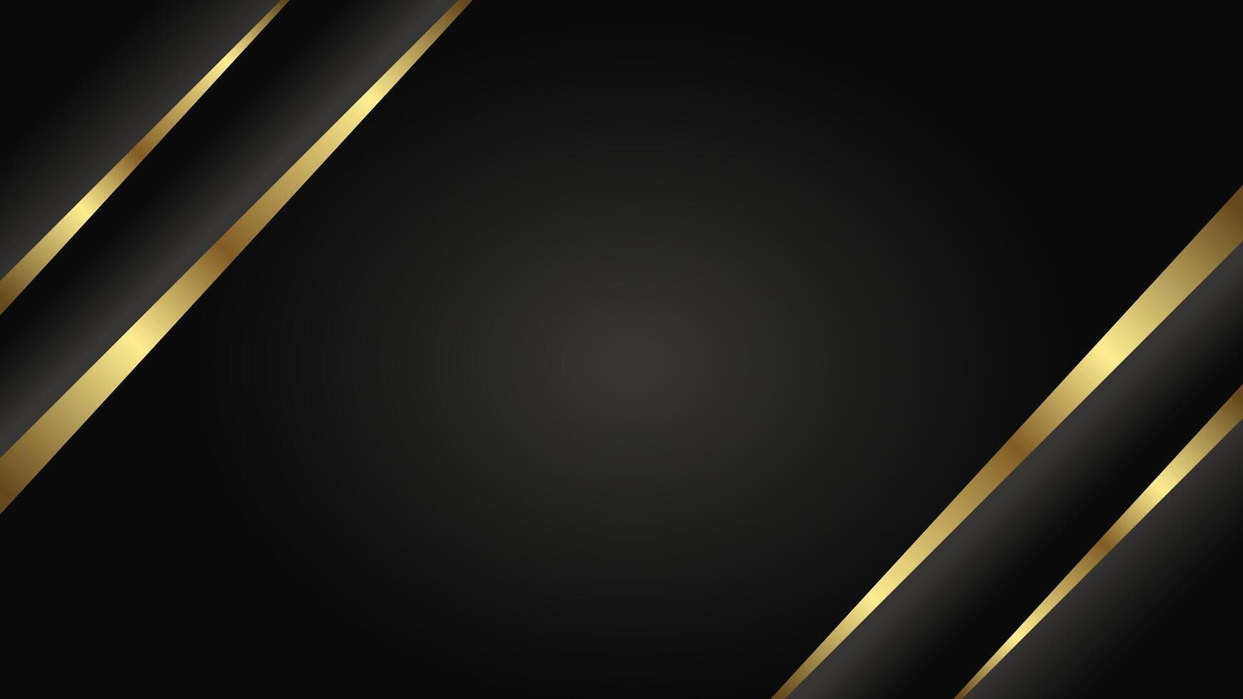 abstract Black and golden luxury banner template design vector