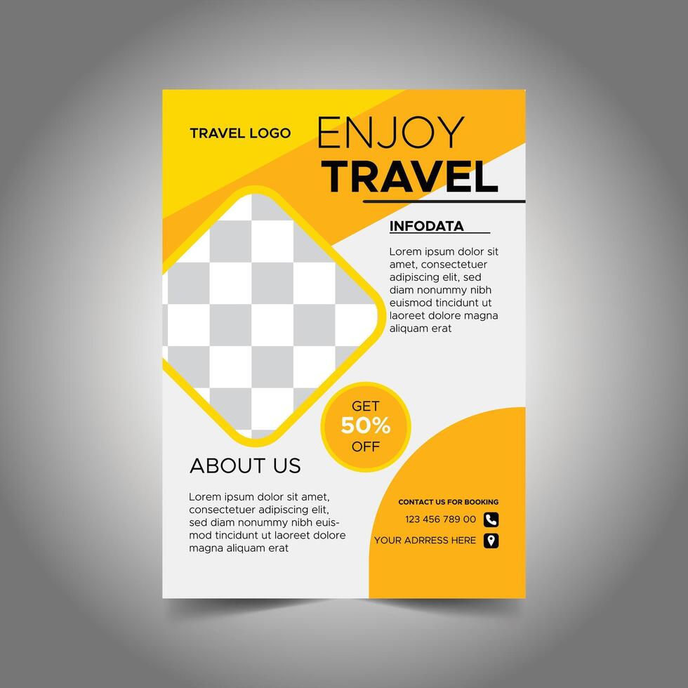 Enjoy Travel Flyer Design vector