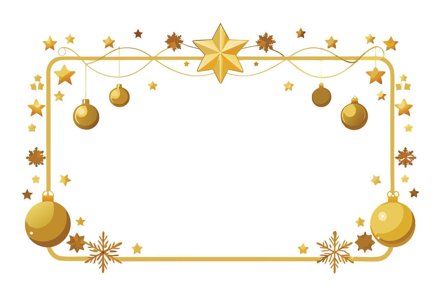 Christmas frame with stars and snowflakes vector